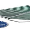 4.0m Half Cassette Manual Awning, Green And White Stripe (4.0m Projection) -Primrose 3.0m 20x 204.0m 20green 20and 20white 20stripe