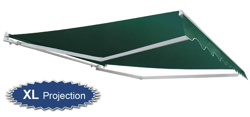 3.5m Half Cassette Electric Awning, Plain Green (4.0m Projection) 3 3.5m Half Cassette Electric Awning, Plain Green (4.0m Projection)