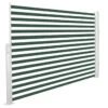 1.6m Patio Wind Break Full Cassette Manual Side Shade Green And White Awning