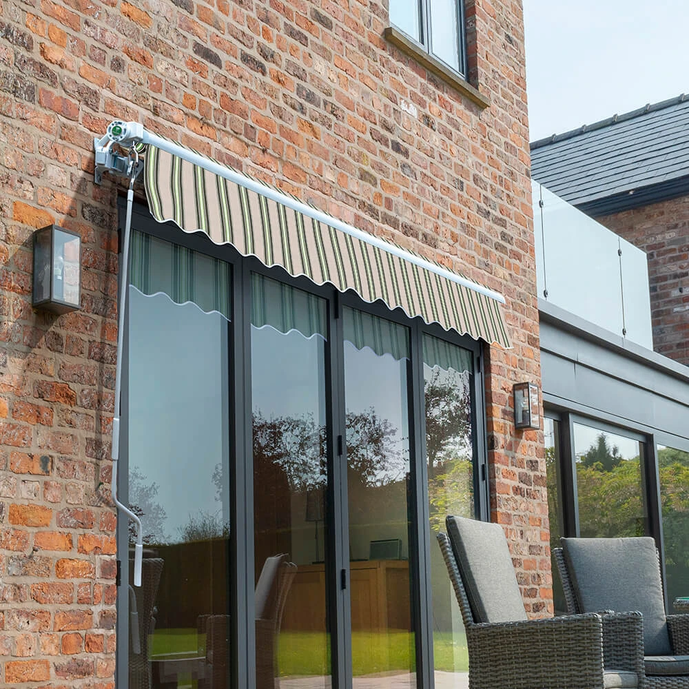 3.5m Budget Manual Awning, Multi Stripe 7 3.5m Budget Manual Awning, Multi Stripe - Image 5