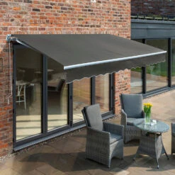 2.5m Budget Manual Awning, Charcoal