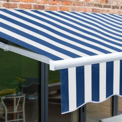 3.0m Budget Manual Awning, Blue And White 15 3.0m Budget Manual Awning, Blue And White -Primrose Budget blue and white sml 6 ecebcfd2 5dfa 482f 9801 66950b6beeb5