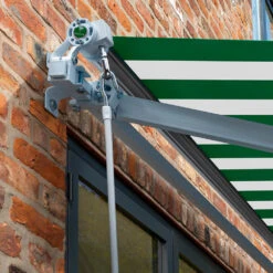 3.0m Budget Manual Awning, Green And White 12 3.0m Budget Manual Awning, Green And White -Primrose Budget green and white sml 3 26db2e0d f482 46d2 bc9c c7808fd8ac53