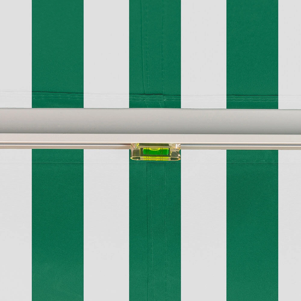 4.0m Budget Manual Awning, Green And White 8 4.0m Budget Manual Awning, Green And White - Image 6