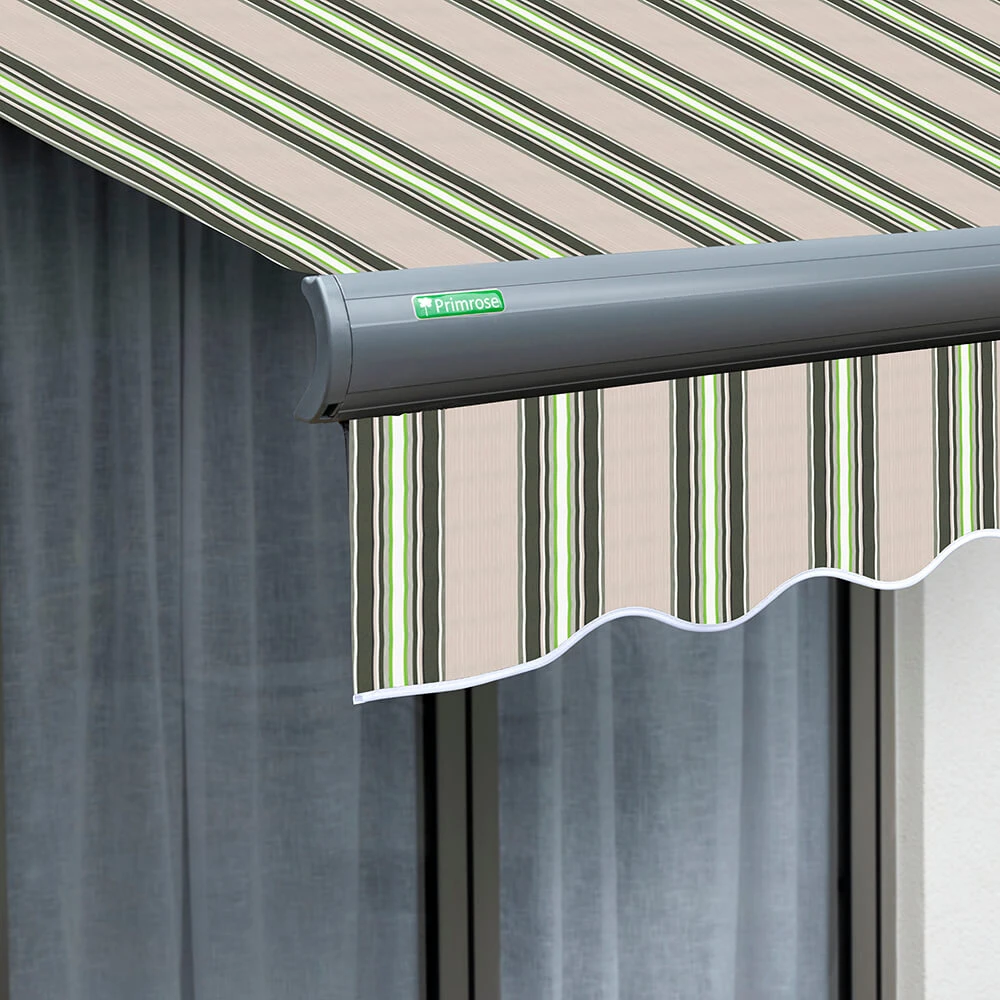 3.5m Full Cassette Manual Multistripe Awning (Charcoal Cassette) 8 3.5m Full Cassette Manual Multistripe Awning (Charcoal Cassette) - Image 6