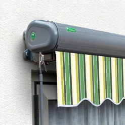 4m Full Cassette Manual Green Stripe Awning (Charcoal Cassette) 11 4m Full Cassette Manual Green Stripe Awning (Charcoal Cassette) -Primrose Full 20Casette Black GreenandYellow swatch 2 bfd92eab 4fdd 4b02 b6d9 0e36d1068c18