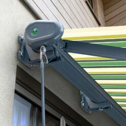 3m Full Cassette Manual Green Stripe Awning (Charcoal Cassette) -Primrose Full 20Casette Black GreenandYellow swatch 3 93563d1a 4b07 4d64 9f27 116be0a1fe57