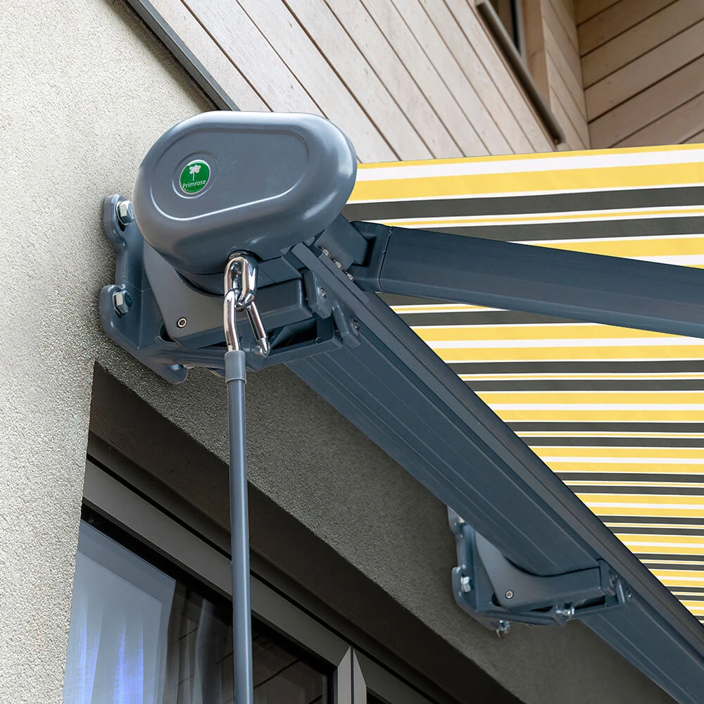 5.0m Full Cassette Electric Yellow And Grey Awning (Charcoal Cassette) 7 5.0m Full Cassette Electric Yellow And Grey Awning (Charcoal Cassette) - Image 5