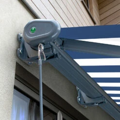 4.0m Full Cassette Electric Blue And White Awning (Charcoal Cassette) 12 4.0m Full Cassette Electric Blue And White Awning (Charcoal Cassette) -Primrose Full 20Casette Black blue and white sml 3 a5c7c358 dc25 4f85 9884 19dab65a0203