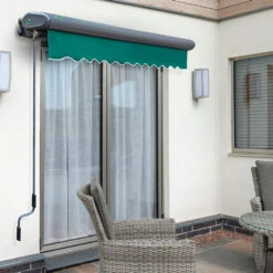 3.0m Full Cassette Electric Plain Green Awning (Charcoal Cassette) 13 3.0m Full Cassette Electric Plain Green Awning (Charcoal Cassette) -Primrose Full 20Casette black plain green 5