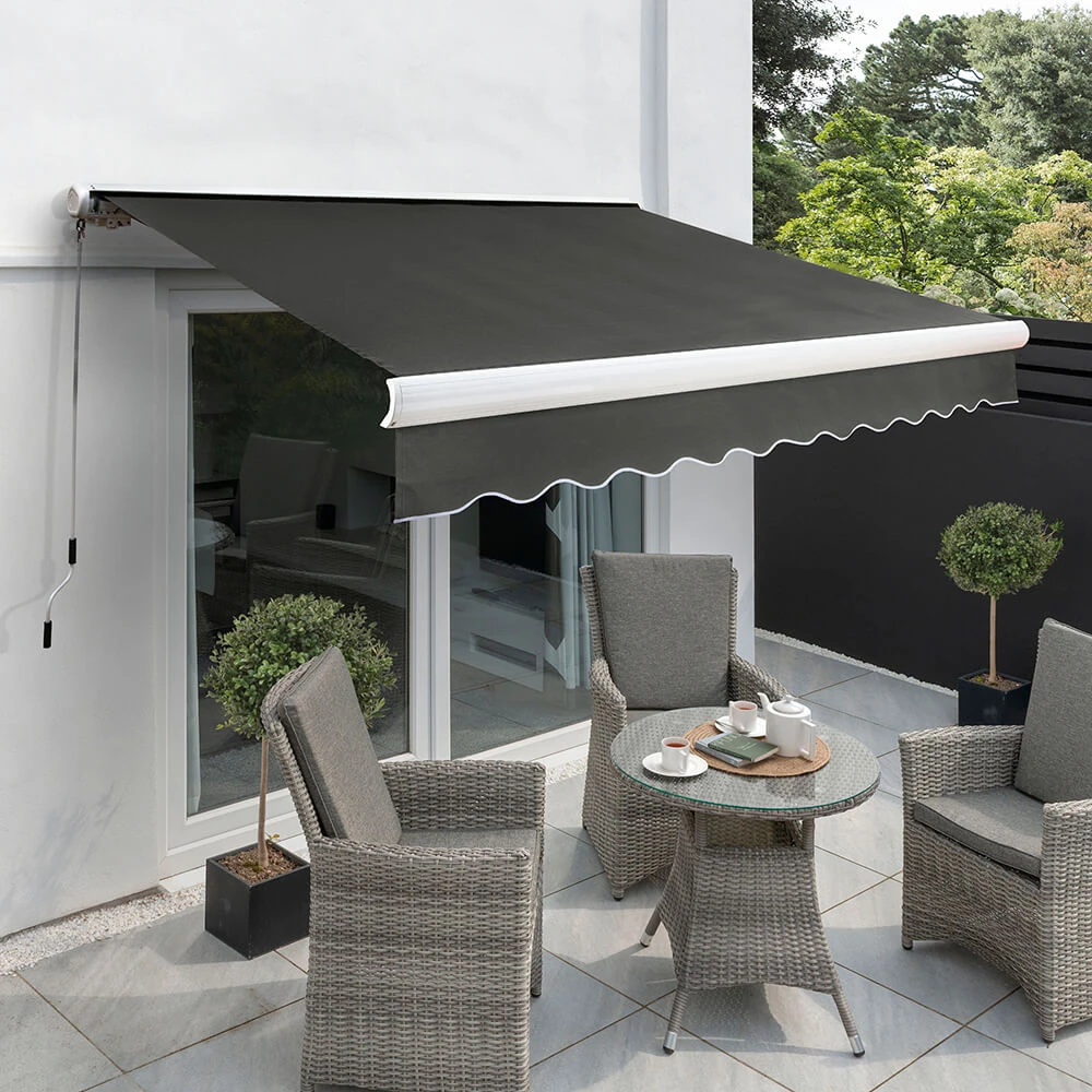 2.5m Full Cassette Electric Awning, Charcoal 3 2.5m Full Cassette Electric Awning, Charcoal