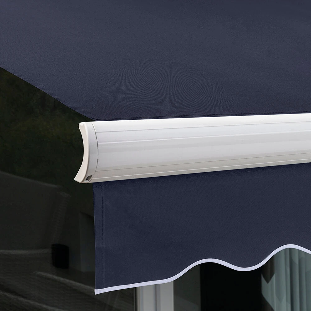 5.0m Full Cassette Manual Awning, Plain Dark Blue Polyester 6 5.0m Full Cassette Manual Awning, Plain Dark Blue Polyester - Image 4