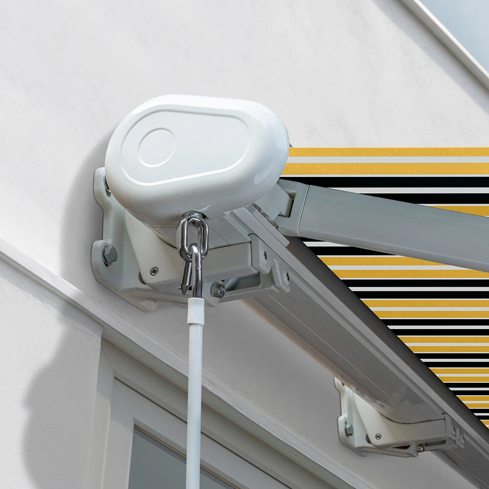 4.0m Full Cassette Manual Awning, Yellow And Grey Stripe 6 4.0m Full Cassette Manual Awning, Yellow And Grey Stripe - Image 4