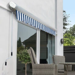 4.0m Full Cassette Manual Awning, Blue And White Stripe 9 4.0m Full Cassette Manual Awning, Blue And White Stripe -Primrose Full 20Cassette blue and white 1 8b50cd94 f487 47ae 8649 f4d3de1a4a11