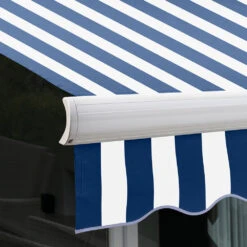 3.0m Full Cassette Manual Awning, Blue And White Stripe -Primrose Full 20Cassette blue and white 5 74c0ba26 3f43 451b 9778 b9ce56aca18d