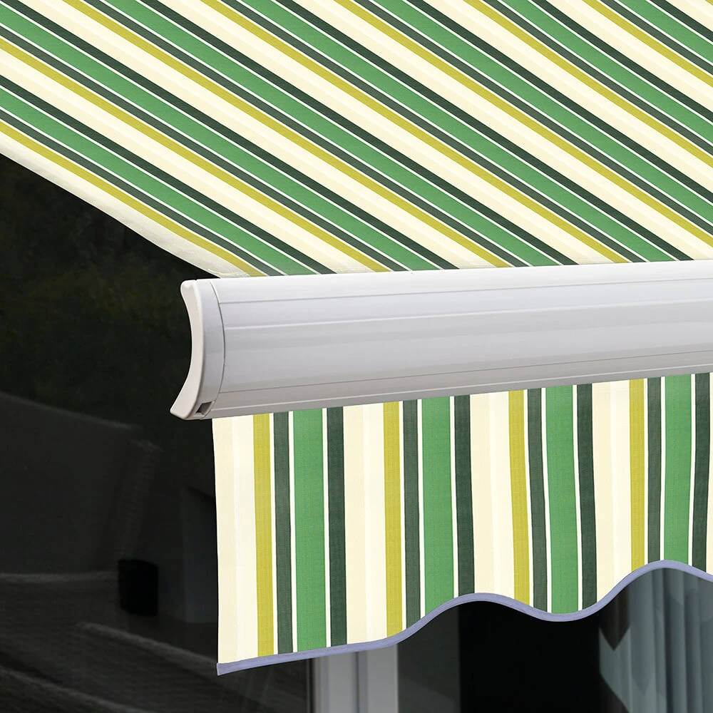 3.5m Full Cassette Manual Awning, Green Stripe Acrylic 8 3.5m Full Cassette Manual Awning, Green Stripe Acrylic - Image 6