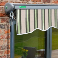 3.5m Half Cassette Manual Multistripe Awning (Charcoal Cassette) 12 3.5m Half Cassette Manual Multistripe Awning (Charcoal Cassette) -Primrose Half 20Casette 20Black AWNCVR14 20Multistripe 1 03cf394a f938 4c83 81ae 2839265c11ee