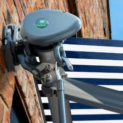 4m Half Cassette Electric Blue And White Awning (Charcoal Cassette) -Primrose Half 20Casette 20Black blue and white sml 5 d959fcd9 7d77 422c 8b0a 5c59e4857854