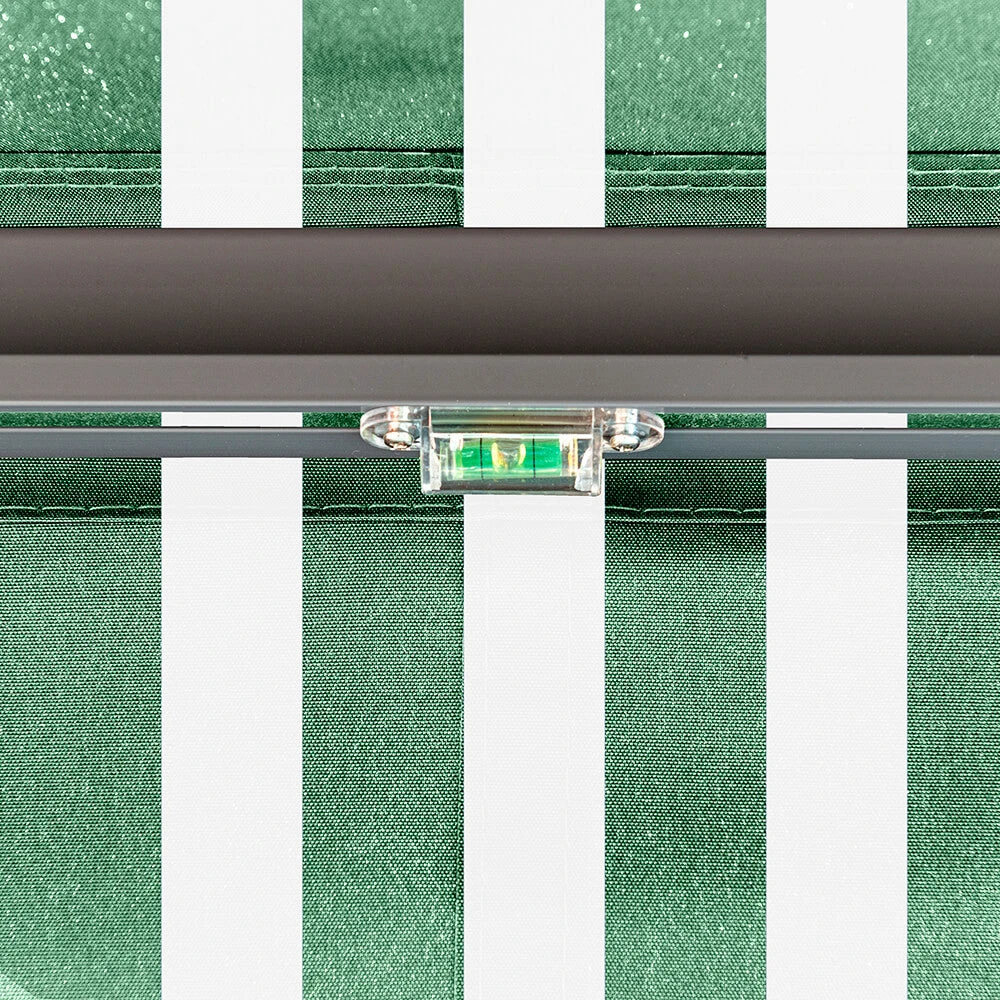 4m Half Cassette Electric Green And White Awning (Charcoal Cassette) 6 4m Half Cassette Electric Green And White Awning (Charcoal Cassette) - Image 4