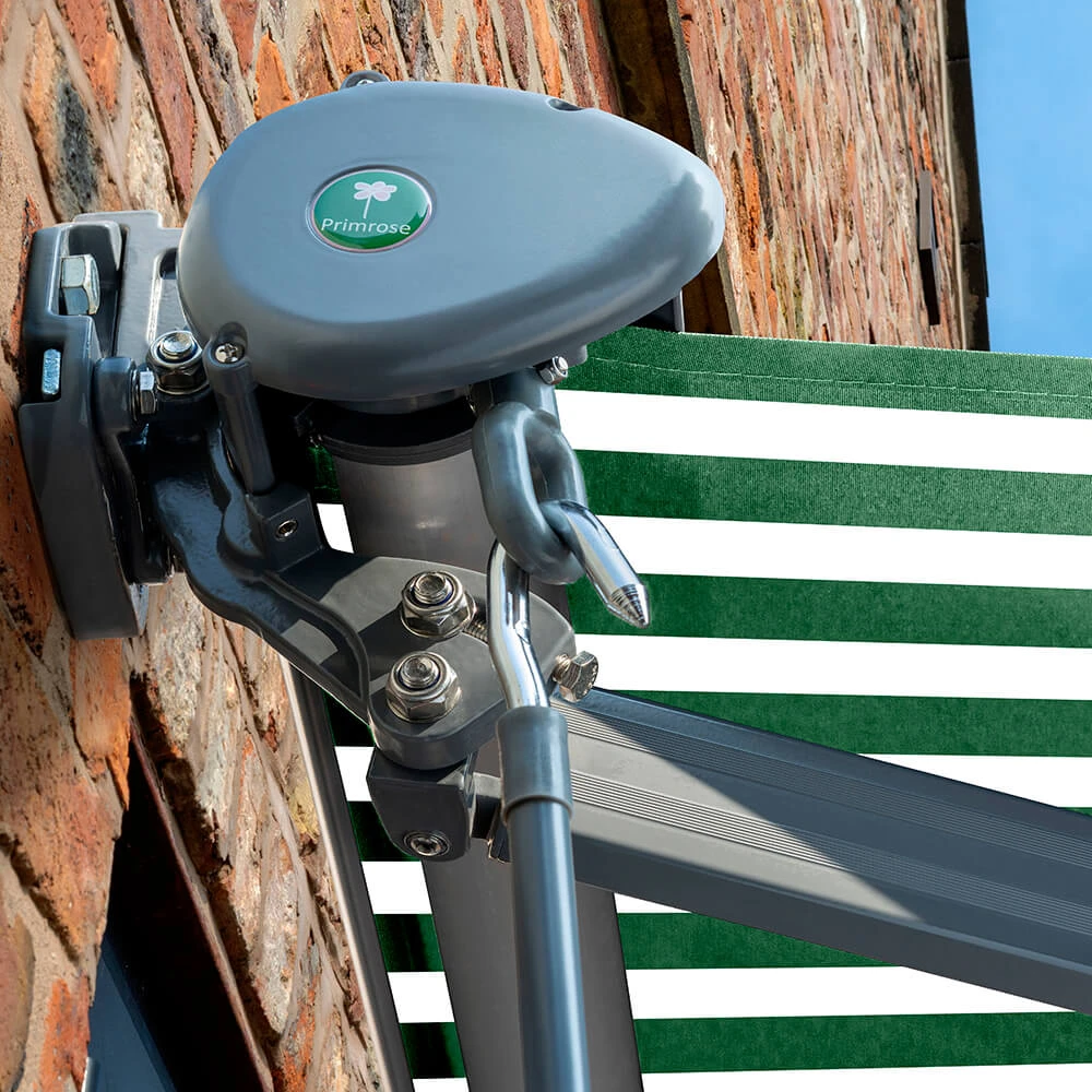 4m Half Cassette Electric Green And White Awning (Charcoal Cassette) 9 4m Half Cassette Electric Green And White Awning (Charcoal Cassette) - Image 7