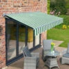 3m Half Cassette Electric Green And White Awning (Charcoal Cassette)