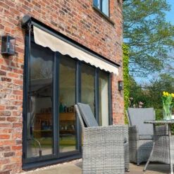 3m Half Cassette Electric Ivory Awning (Charcoal Cassette) -Primrose Half 20Casette 20Black ivory 3 5d328825 bdea 4a86 9595 b50800809fd4