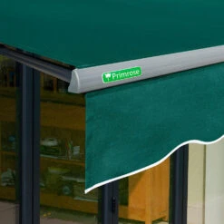 3.5m Half Cassette Manual Plain Green Awning (Charcoal Cassette) -Primrose Half 20Casette 20Black plain green 4 33a34656 1b18 463d bcdf 4b55a4914b04