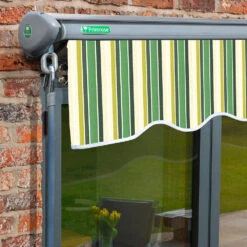4m Half Cassette Electric Green Stripe Awning (Charcoal Cassette) 10 4m Half Cassette Electric Green Stripe Awning (Charcoal Cassette) -Primrose Half 20Casette 20Black swatch 1 9f506a96 cda3 4123 863b 58a4550b444c