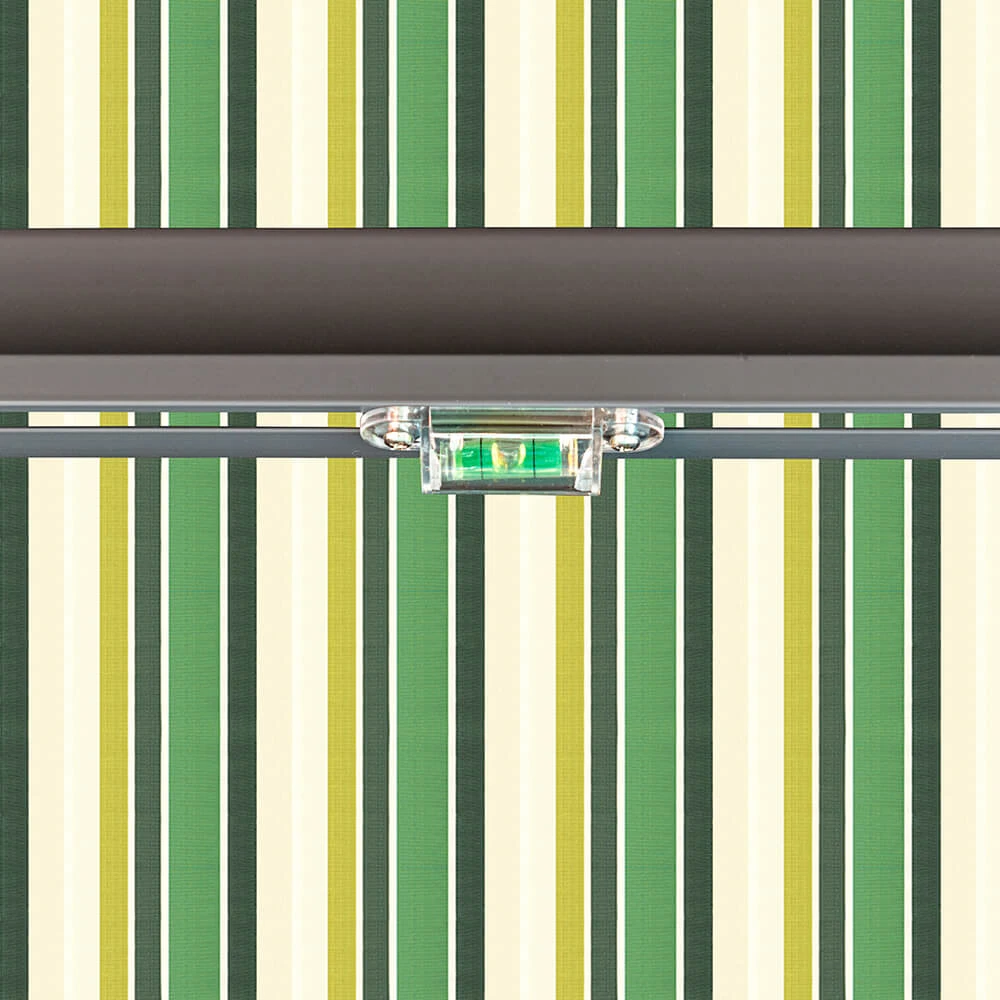 4m Half Cassette Electric Green Stripe Awning (Charcoal Cassette) 6 4m Half Cassette Electric Green Stripe Awning (Charcoal Cassette) - Image 4