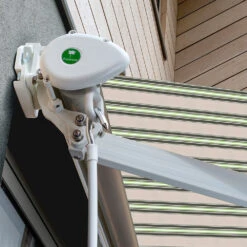 2.5m Half Cassette Manual Awning, Multi Stripe 13 2.5m Half Cassette Manual Awning, Multi Stripe -Primrose Half 20Casette 20White AWNCVR14 20Multistripe 2