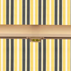 2.0m Half Cassette Manual Awning, Yellow And Grey -Primrose Half 20Casette 20White Yellow 20and 20Grey 6 d8114b37 3733 4278 8f51 7bcf41617821