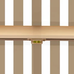 3.5m Half Cassette Manual Awning, Mocha Brown And White Stripe -Primrose Half 20Casette 20White brown white swatch 6 dd7d4148 0a30 4ecf 904a d4ab75aed4d3