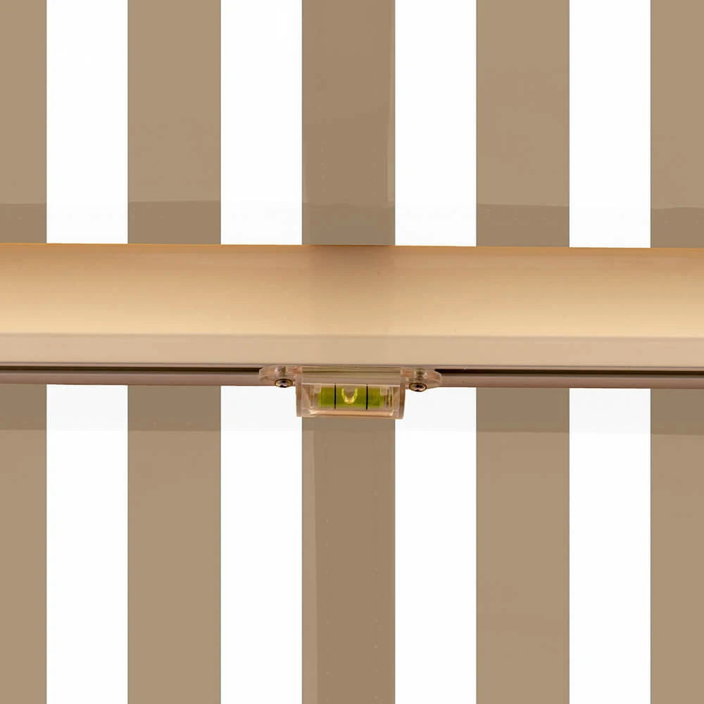 3.0m Half Cassette Electric Awning, Mocha Brown And White Stripe 9 3.0m Half Cassette Electric Awning, Mocha Brown And White Stripe - Image 7