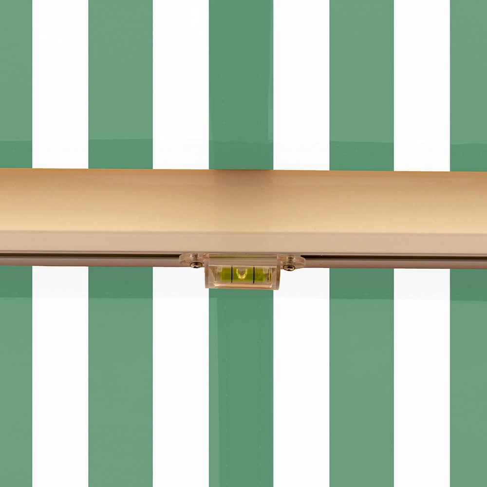 4.5m Half Cassette Electric Awning, Green And White Stripe 9 4.5m Half Cassette Electric Awning, Green And White Stripe - Image 7