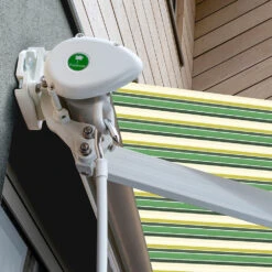 2.5m Half Cassette Electric Awning, Green Stripe Acrylic 12 2.5m Half Cassette Electric Awning, Green Stripe Acrylic -Primrose Half 20Casette 20White swatch 2 c9478185 ad7a 405f a4be 06d41bf76901