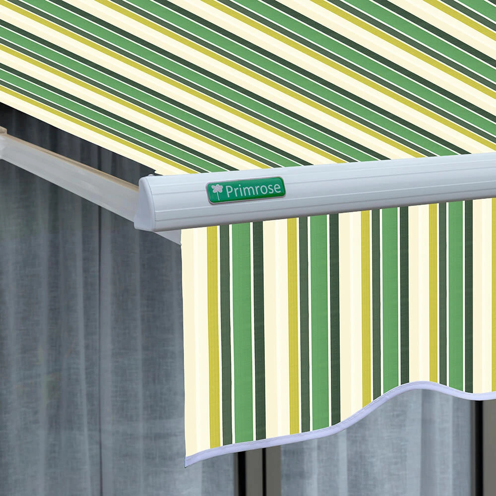 3.0m Half Cassette Manual Awning, Green Stripe Acrylic 8 3.0m Half Cassette Manual Awning, Green Stripe Acrylic - Image 6