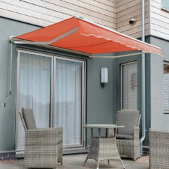 4.5m Half Cassette Electric Awning, Terracotta