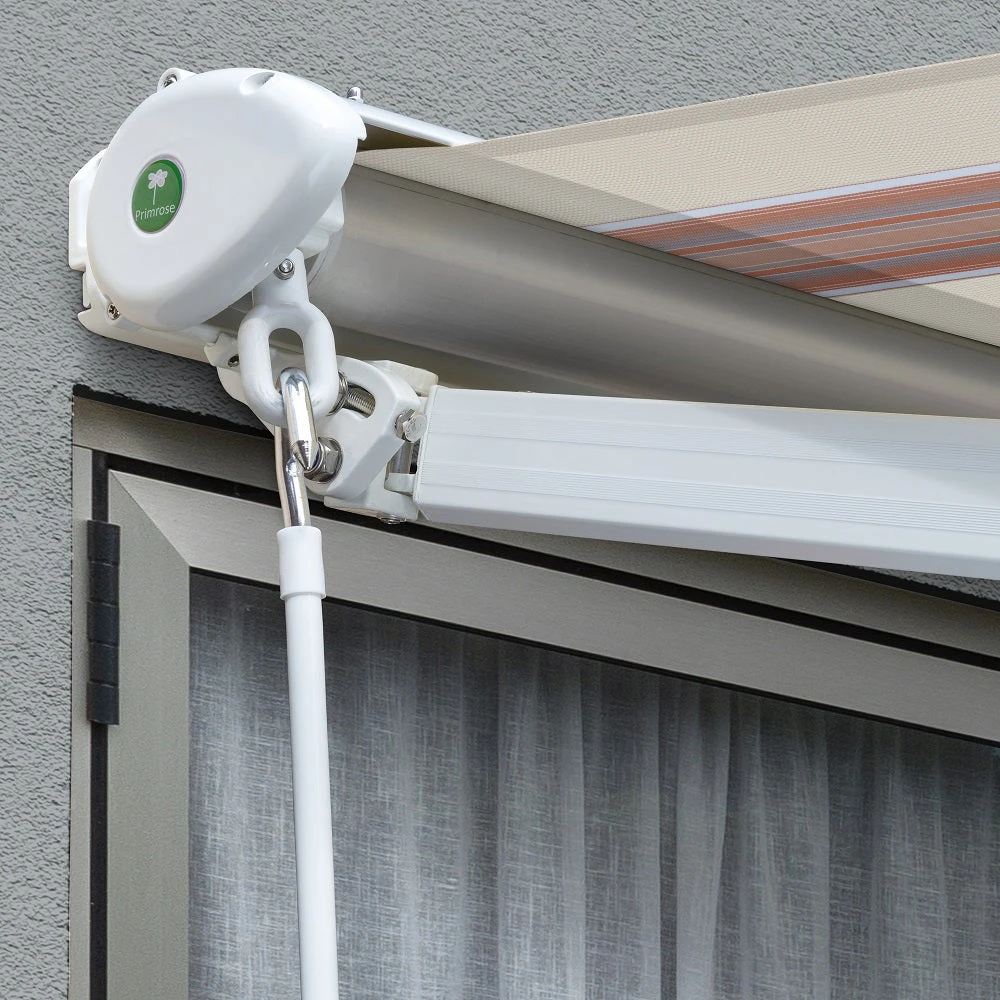 3.0m Half Cassette Manual Awning, Yellow Stripe Polyester 4 3.0m Half Cassette Manual Awning, Yellow Stripe Polyester - Image 2