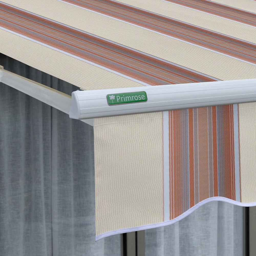 3.0m Half Cassette Manual Awning, Yellow Stripe Polyester 8 3.0m Half Cassette Manual Awning, Yellow Stripe Polyester - Image 6