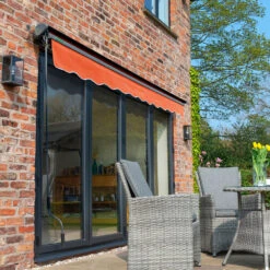 3.5m Half Cassette Electric Terracotta Awning (Charcoal Cassette) -Primrose Half 20Casette terracotta 3 16acba01 cc94 4399 933d 654f3107ff3e