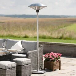2.1kW IP44 Free Standing Halogen Patio Heater By Heatlab®