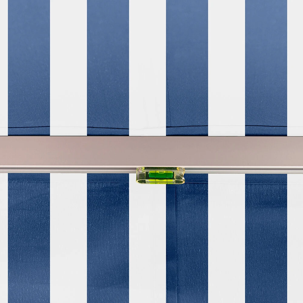 4.0m Standard Manual Awning, Blue And White Stripe 8 4.0m Standard Manual Awning, Blue And White Stripe - Image 6