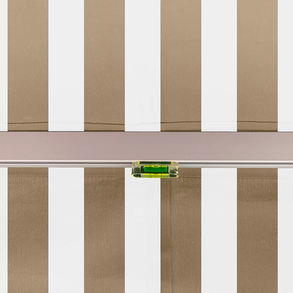 4m Standard Manual Awning, Mocha Brown And White Stripe 8 4m Standard Manual Awning, Mocha Brown And White Stripe - Image 6
