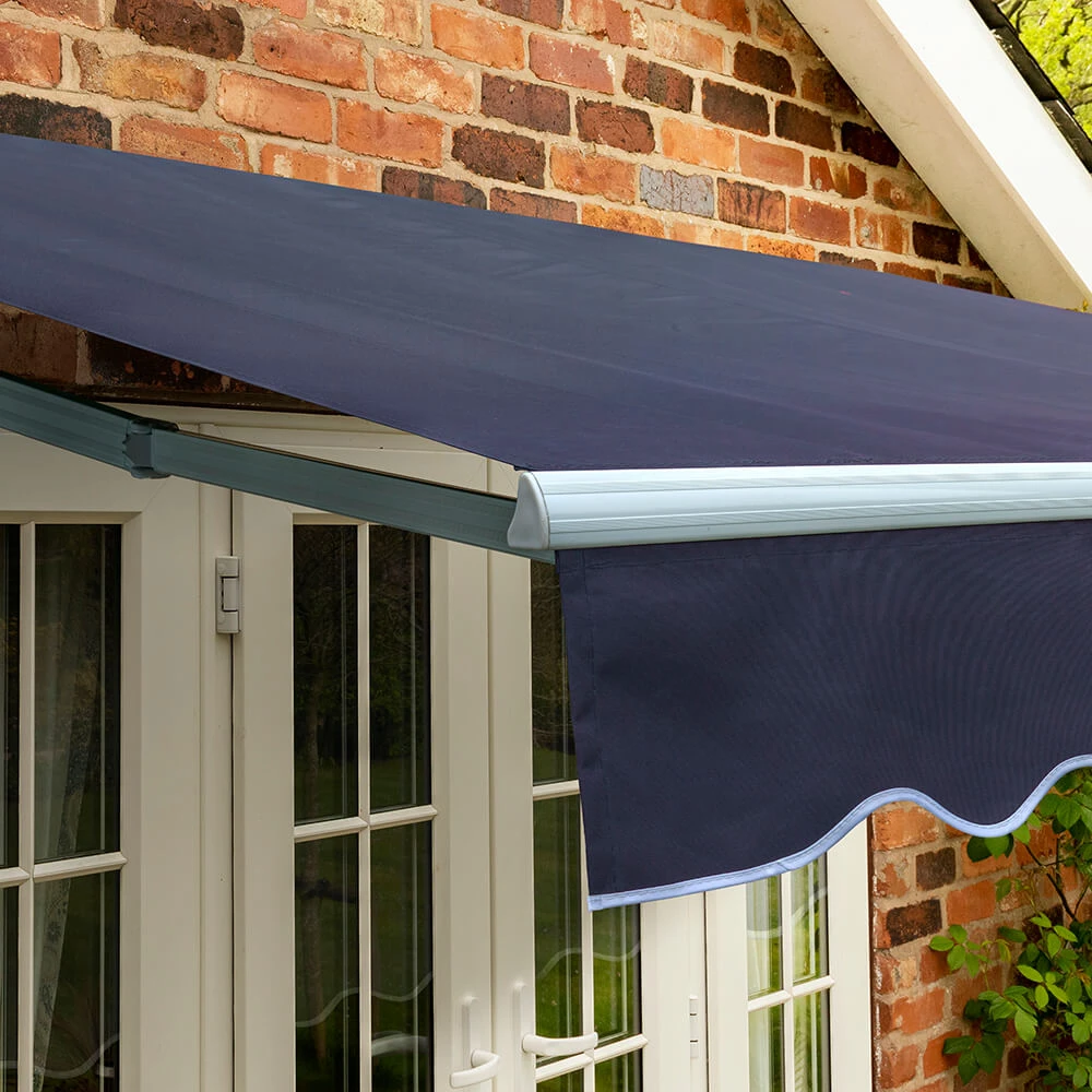 2.0m Standard Manual Awning, Plain Dark Blue 6 2.0m Standard Manual Awning, Plain Dark Blue - Image 4
