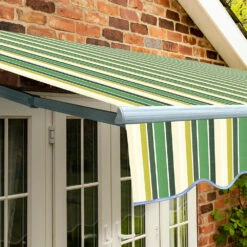 5m Standard Manual Awning, Green Stripe 15 5m Standard Manual Awning, Green Stripe -Primrose Standard swatch 6 286266a6 fbdd 4d0d b451 be2630be8e92