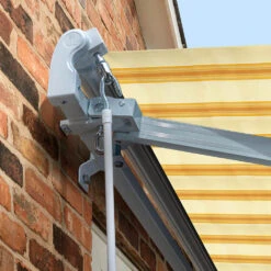 4.0m Standard Manual Awning, Yellow Stripe -Primrose Standard yellow 20stripe 3 ee771972 7325 4cbc a268 f6a7570f8502