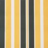 Yellow And Grey Stripe Polyester Cover For 2m X 1.5m Awning Includes Valance