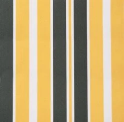 Yellow And Grey Stripe Polyester Cover For 4m X 3m Awning Includes Valance
