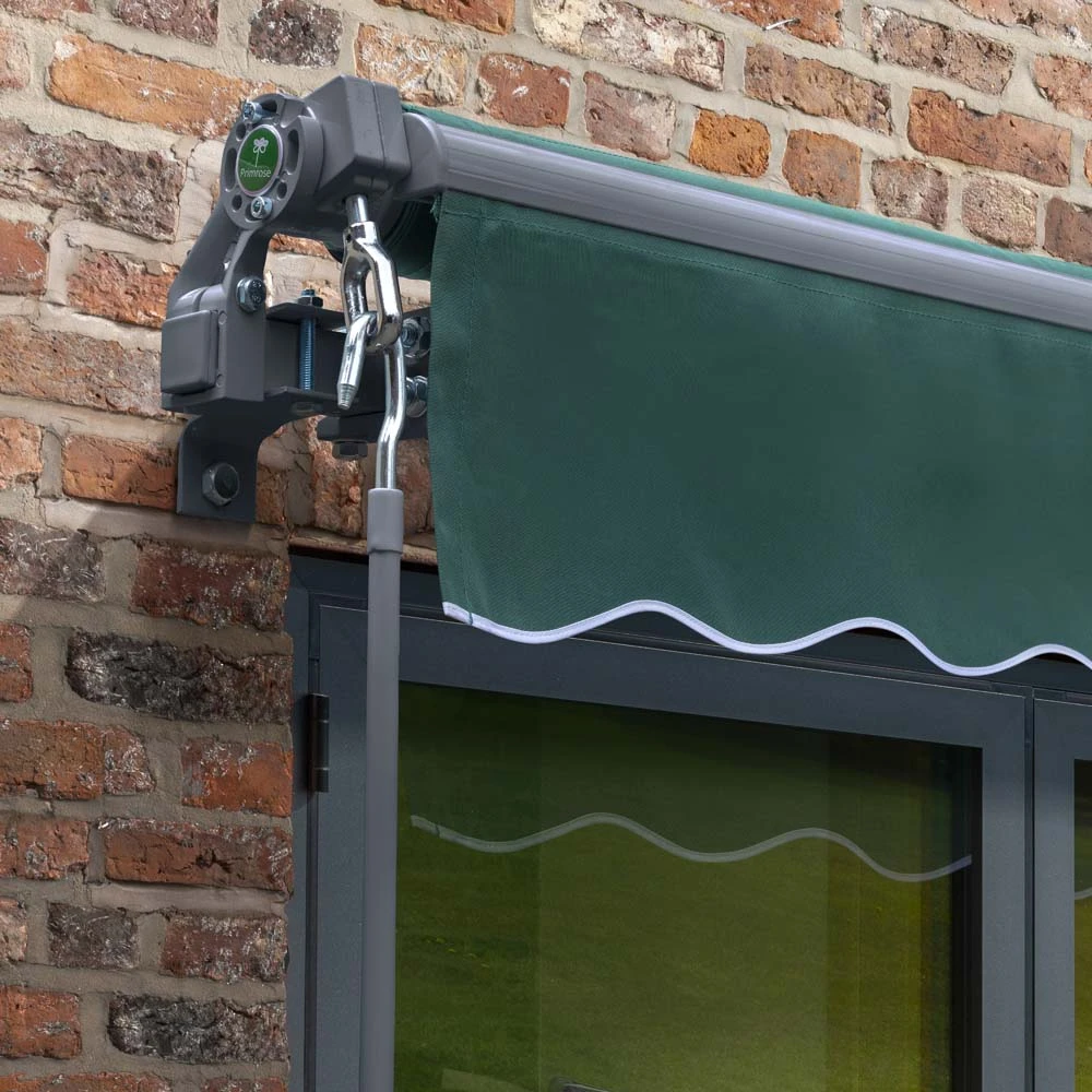 3.5m Budget Manual Plain Green Awning (Charcoal Cassette) 6 3.5m Budget Manual Plain Green Awning (Charcoal Cassette) - Image 4