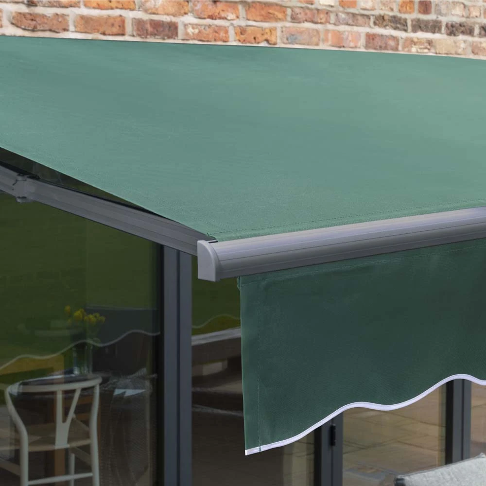 3m Budget Manual Plain Green Awning (Charcoal Cassette) 8 3m Budget Manual Plain Green Awning (Charcoal Cassette) - Image 6